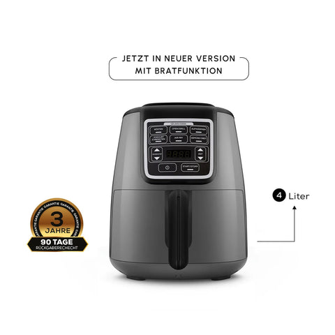 Karaca Air Cook, XL airfryer, ruimtegrijs/zwart