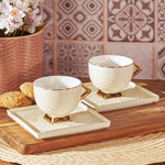 Karaca Art Deco Cream 2 Person Coffee Cup Set