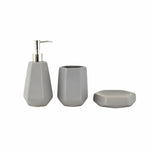 Karaca Home Ruby Bathroom Accessories Set,  3 Piece, Grey 