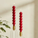 Karaca Home Buble Candlestick Candle 2 Pieces, Red