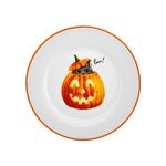 Karaca Halloween Kat Pompoen Porseleinen Dessertbord, 19 cm