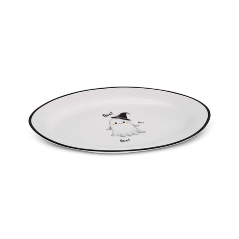 Karaca Halloween Boo Pumpkin Porcelain Serving Platter, 35cm