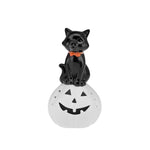 Karaca Halloween Ceramic Led Light Trinket, 20cm, White Black