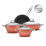 Karaca Urgup Biogranit 7 Piece Cookware Set Copper