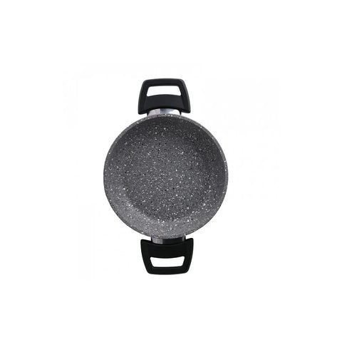 Karaca Biogranite, set met braadpan en platte braadpan, grijs