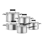 Karaca Eikki Stainless Steel Induction Cookware Set, 10 Piece