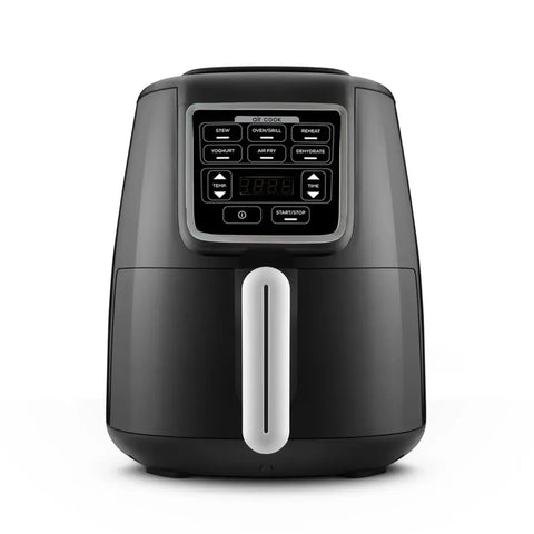 Karaca Air Cook XL 2 in 1 Sprekende Airfryer, Zwart Chroom