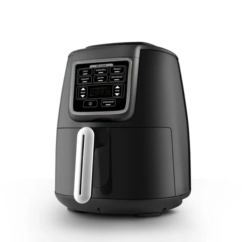 Karaca Air Cook XL 2 in 1 Sprekende Airfryer, Zwart Chroom