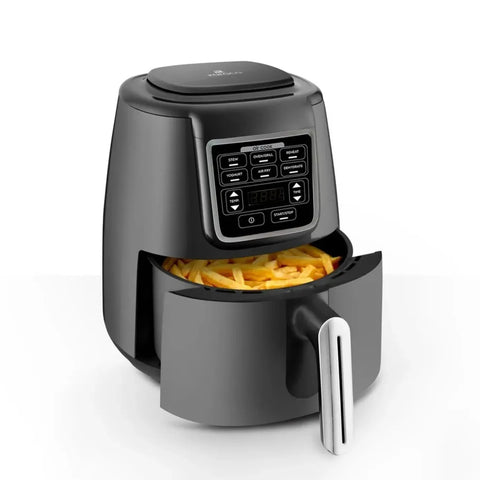 Karaca Air Cook XL 2 in 1 Sprekende Airfryer, Ruimte Grijs