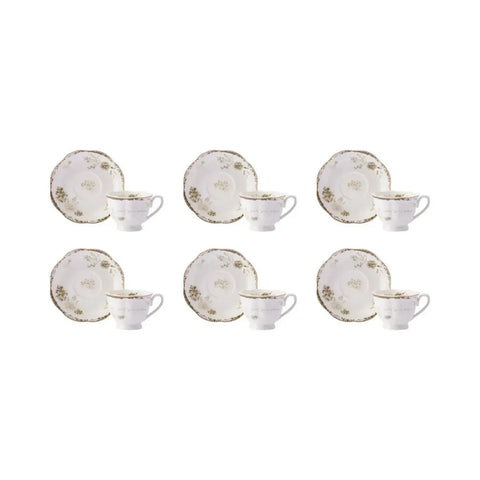 Karaca Antika 6 Persoons Koffiekopjes Set, 80 ml