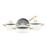 Karaca X Refika Birgül Swiss Crystal Cookware Set, 7 Piece, Cream