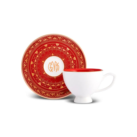 Karaca Republiek Eeuw Egemen Koffie Kopjes Set, 2 Persoon, 80 ml