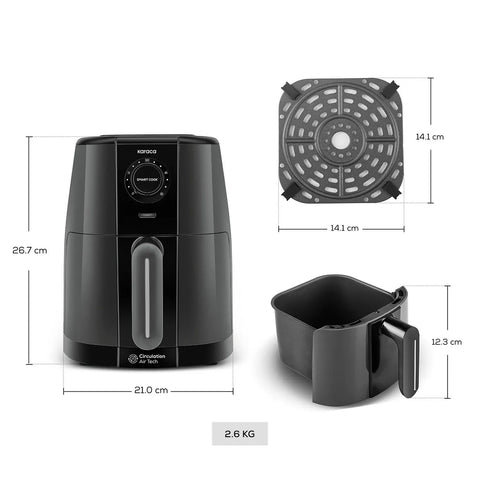 Karaca Smart Cook Airfryer, Ananas Geel