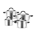 Karaca Kaarl Stainless Steel Induction Cookware Set, 8 Piece