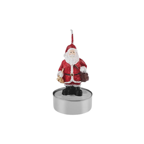 Karaca Christmas Kerstman Theelichtjes, 3 Delig, 18.5cmx6.7cm, Rood