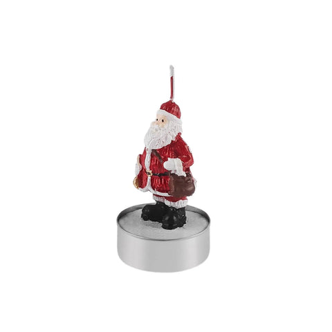 Karaca Christmas Kerstman Theelichtjes, 3 Delig, 18.5cmx6.7cm, Rood