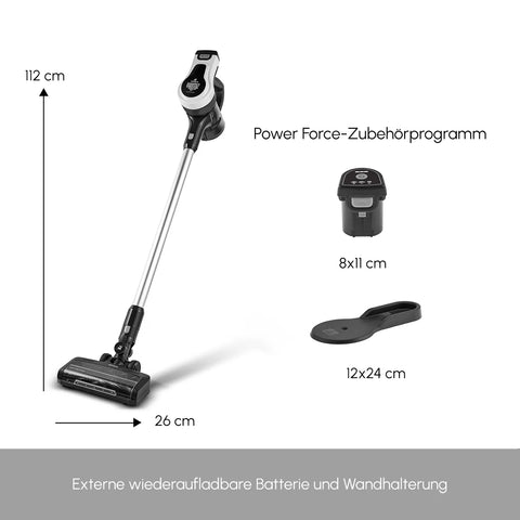 Karaca Vantuz Power Force oplaadbare steelstofzuiger, wit