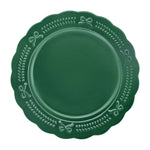 Karaca Christmas Porcelain Dinner Plate, 27cm, Green