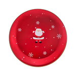 Karaca Christmas Porcelain Golden Line Dinner Plate, 27cm, Red 