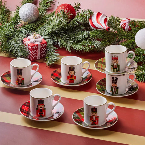 Karaca Nutcracker, set espressokopjes voor 6 personen, 80 ml