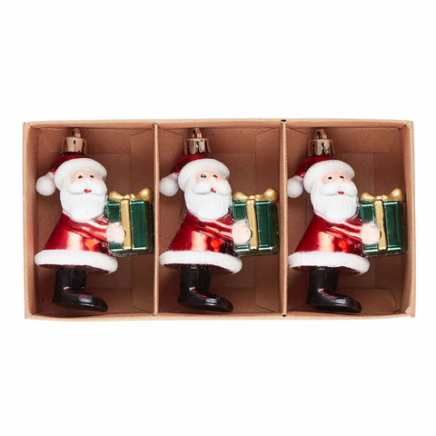 Karaca Home Christmas Kerstman Met Cadeauboom Ornamentenset, 3-Delig