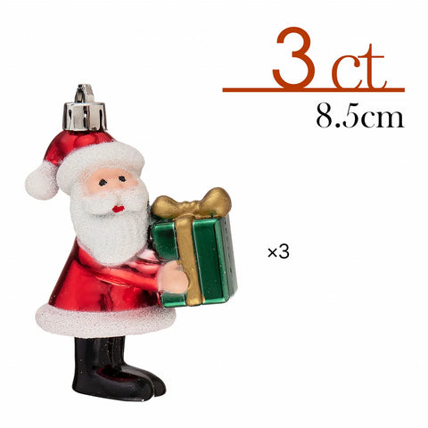 Karaca Home Christmas Kerstman Met Cadeauboom Ornamentenset, 3-Delig