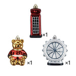 Karaca Home Christmas Tree Ornament Set London, 3-Piece