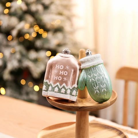 Karaca Home Wollen Kerstboom Ornamentenset, 2-Delig