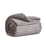 Karaca Ruby Stripe Wellsoft Single Blanket, Grey