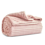 Karaca Ruby Stripe Wellsoft Double Blanket, Pink