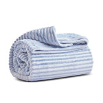 Karaca Ruby Stripe Wellsoft Double Blanket, Blue