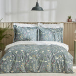 Karaca Home White Collection Victorie Percale Double Bed Duvet Set Quilted Grey  