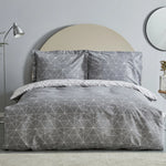 Karaca Home Colby Double Duvet Cover Set, 100% Cotton, Gray 