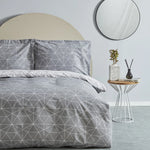 Karaca Home Colby Single Duvet Cover Set, 100% Cotton, Gray