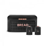 Karaca Diamond Bread Box with Storage Container Gift, Black