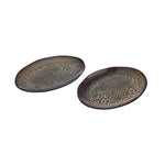 KARACA BLACK GALACTIC REACTIVE MEDIUM PLATTER SET OF 2