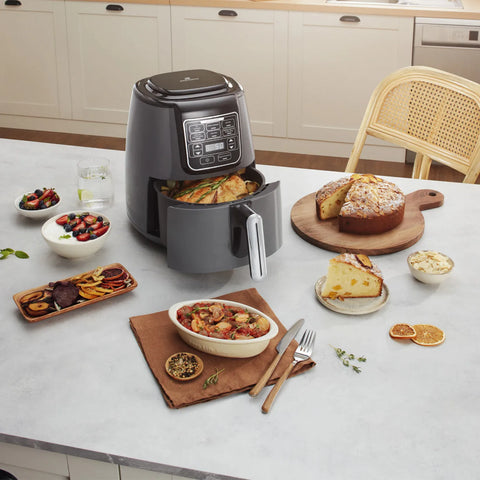 Karaca Air Cook XL 2 in 1 Airfryer Space Grijs Zwart