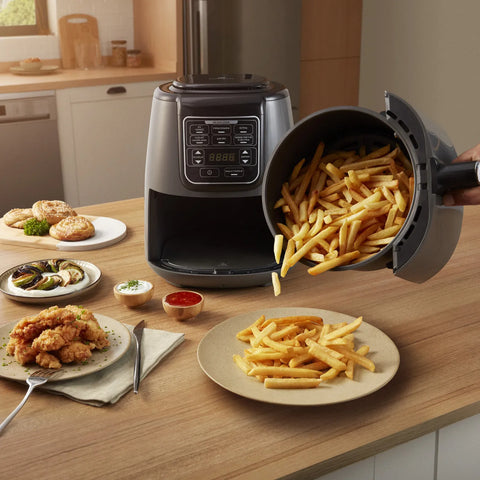 Karaca Air Cook XL 2 in 1 Airfryer Space Grijs Zwart