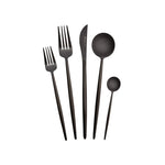 Karaca Jupiter Matte Black Cutlery Set, 30 Piece