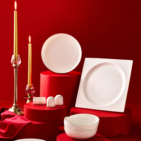 Karaca Red Carpet Collection Fine Pearl Extra Nish 12 Persoons Servies, 62-Delig, Platinum