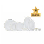 Karaca Red Carpet Collection Middle Streamline 56 Pieces Dinnerware Set for 12 Person