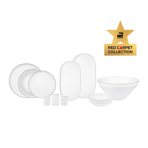 Karaca Red Carpet Collection Streamline New Saturn Platinum 59-delig New Generation Bone Servies voor 12 personen