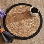 KARACA LUKA BLACK SEAGRASS&JUTE PLACEMAT 37 CM