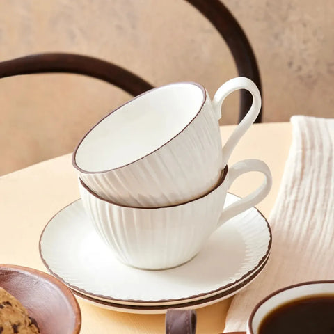 KARACA RHINE 4 PERSON TEACUP SET