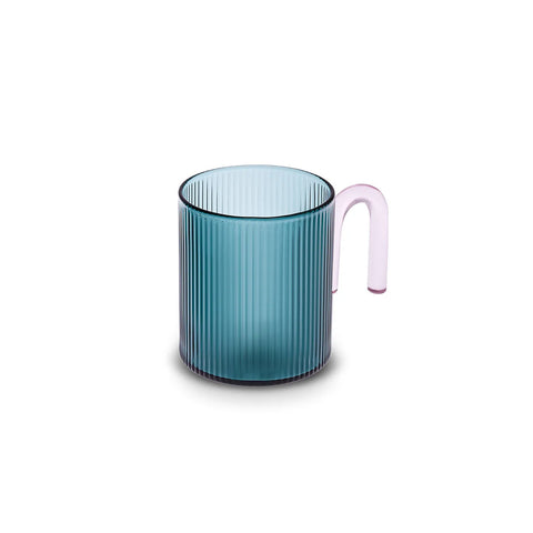 KARACA MIRACLE 320 ML BLUE MUG PINK HANDLE MUG