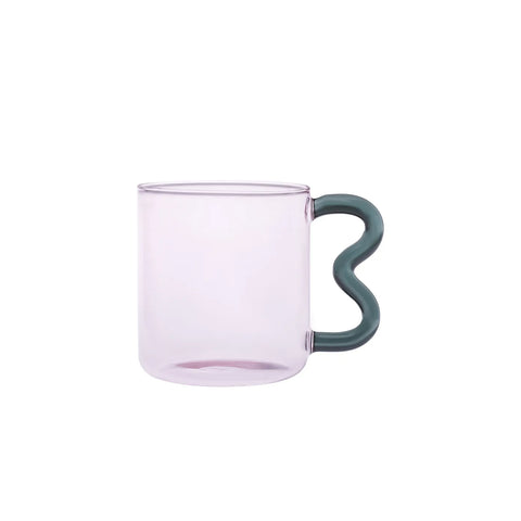 KARACA MIRACLE 450 ML MUG GREEN ZIGZAG HANDLE