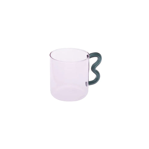 KARACA MIRACLE 450 ML MUG GREEN ZIGZAG HANDLE