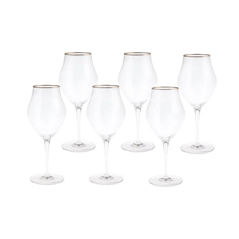 Bormioli Rocco Inalto Arte Cal Small Platinum Glas Set, 6-Delig