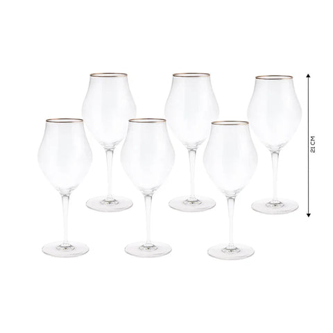 Bormioli Rocco Inalto Arte Cal Small Platinum Glas Set, 6-Delig