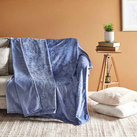 KARACA FELIX BLUE BLANKET 220X240